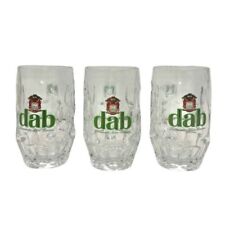 DAB Dortmunder Actien Brauerei .25L Glass Beer Mugs Steins German Lot of 3 picture
