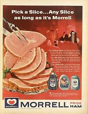 1962 Vtg Print Ad Morrell Pride Ham Holiday Meal Christmas Retro Home Kitchen picture