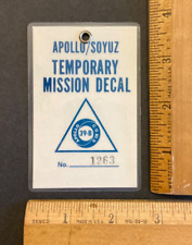 Original 1975 NASA Apollo Soyuz Mission Launch Access Pass Badge No. 1263 picture
