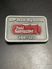 VintageCanadian Pacific Railway CP Rail System Fuel Conserver HH-US Belt Buckle picture