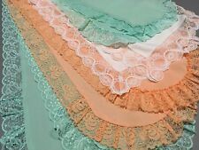 Vintage Romantic Frilly Lace Cottage Core Table Runners Dresser Scarf Lot of 4 picture