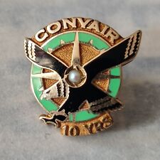 10K Convair 10 Year Service Pin Military Aircraft Mid 1900s picture