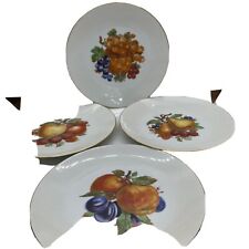 4 Bareuther Waldsassen Plates with Fruit Hand Painted 132 Bavaria Germany- 7.75” picture