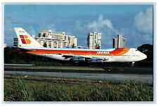 1989 Iberia Lineas Aereas De Espana Boeing 747-256B Airplane Postcard picture