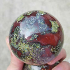 1pc Natural Dragon's blood stone ball Quartz Crystal Sphere Reiki Healing 55+mm picture