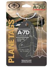 USAF Ling Temco Vought A-7D Corsair 75-0392 Grey Aluminum Jet Plane Skin Bag Tag picture