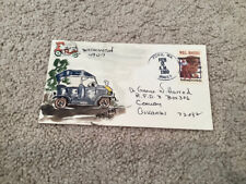1980 FORD,  Washington: Signed FOLK ART WATERCOLOR Postal Cover GEORGE HARROD picture