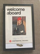 Continental Airlines Concorde Flight Attendant's Wings and Travel Folder 1968 picture