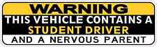 10x3 Student Driver and Nervous Parent Magnet Car Truck Vehicle Magnetic Sign picture