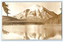 c1940's Spirit Lake Mt. St. Helens Canoeing Washington WA RPPC Photo Postcard picture