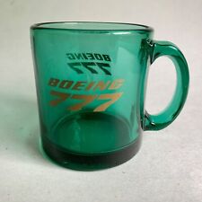 Boeing 777 Green Glass Coffee Mug picture