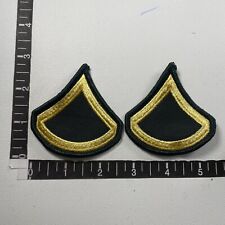 1990s US ARMY E-3 SMALL SIZE PFC 2 PATCHES Private First Class Rank Insigna 00A8 picture