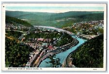 1956 Aerial Birds Eye View Mauch Chunk Bridge River Lake Pennsylvania Postcard picture