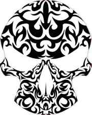 4x5 Black and White Tribal Skull Sticker Vinyl Car Window Decal Stickers Decals picture