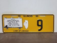 1996 Australia Illinois NPCC Souvenir SINGLE DIGIT  License Plate Tag picture