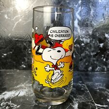 VTG 1971 McDonald's Camp Snoopy Peanuts Collection Charlie Brown Vintage Glass picture