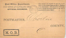 1894 MOB CLEVELAND OHIO OFFICIAL BUSINESS POSTAL HISTORY COVER  picture