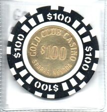 Gold Club Casino 1987 Sparks Nevada 100 Dollar Gaming Chip as pictured picture