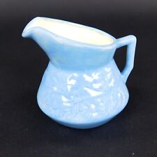 Vintage ceramic Pitcher 1 Pint Light Blue Raised Daisies 1971 Signed By Bea 1971 picture