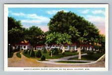 Gulfport MS Moody's Modern Tourist Cottages Mississippi c1940 Vintage Postcard picture