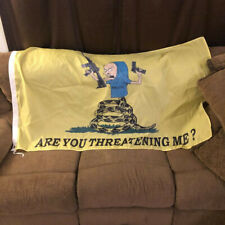 5ft Beavis Don't Tread on Me Flag Merica Funny Are you Threatening Me? Gun Rifle picture