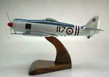 Hawker FB-11 Sea Fury Naval Fighter Airplane Desktop KIln Dry Wood Model Regular picture