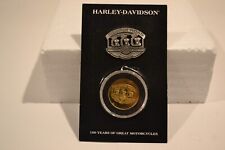 Harley Davidson 100th Anniversary Pilgrim Road Coin & Pin Set Brand New picture