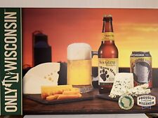 New Glarus Man in Moon print Large Canvas 36”x24” picture