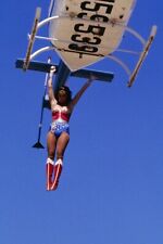 Wonder Woman Lynda Carter Jumping From Helicopter In Costume 24x36 inch Poster picture