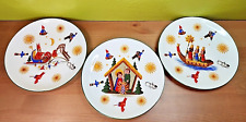 3 Bareuther Waldsassen Vintage Christmas Plates St Nicholas Nativity Three Kings picture