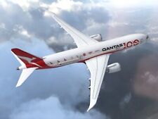 Qantas 100th Anniversary Large Plane with LED Model Boeing 787 42cm Paint fault picture
