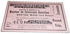 JULY 1895 BIG FOUR NYC TICKET B&M BOSTON TO INTERVALE JUNCTION picture
