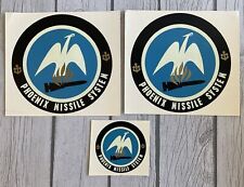 Vintage USA Navy Harpoon Phoenix Missile Systems Decals Set of 3 picture