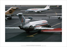 American Airlines Boeing 727 – A2 Art Print – NY La Guardia – 59 x 42 cm Poster picture