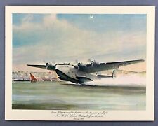 PAN AM VINTAGE FIRST CLASS AIRLINE MENU BOEING B314 DIXIE CLIPPER FLYING BOAT PA picture