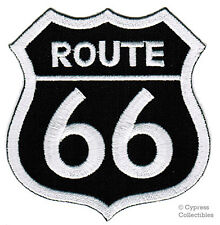 ROUTE 66 PATCH HIGHWAY ROAD SIGN HISTORIC EMBLEM US embroidered iron-on BLACK picture