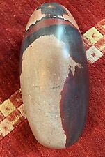 TANTRIC LINGAM NARMADA RIVER INDIA CHALCEDONY IRON OXIDE 20TH C. BIG & HEAVY picture