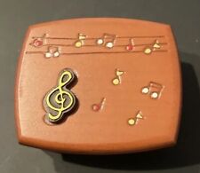 PAPYRUS Wooden Wind up Music Box Mini Tune of I Love Music New Open Box picture