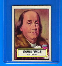 1952 TOPPS LOOK N SEE #21 BEN BENJAMIN FRANKLIN PATRIOT TRADING CARD EX-NRMT picture