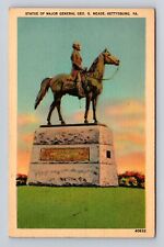 Gettysburg PA-Pennsylvania, Statue Major General Geo Meade, Vintage Postcard picture