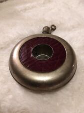 Vintage Stainless Steel Round Flask With Clip picture