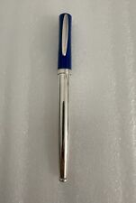 German Zeppelin Fountain Pen Silver Plated with Light Blue Cap picture