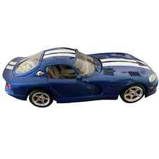 Burago Dodge Viper GTS Coupe Die Cast Metal Sports Car Blue with White Stripes picture