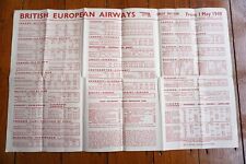 1949 BEA Great Britain ISle Of Man Channel Islands Airline Timetable Schedule   picture