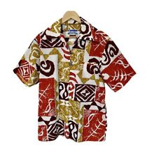 Waltah Clark Vintage Rare Hawaiian Shirt Tiki Zipper Size L picture
