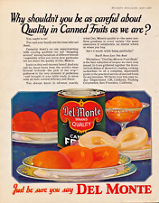 Vintage Print Ad 1925 Del Monte Quality Canned Peaches  and Pears Recipe Book picture