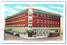 c1940s Hotel Bridgway Exterior Roadside Springfield MA Unposted Vintage Postcard picture