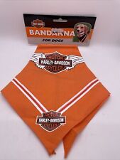 Vintage Harley-Davidson 2001 Triangle Bandana Scarf  For Dogs Orange NWT picture