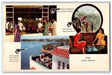 1951 Guest Houses PAA Multi-View Pan American World Airways Vintage Postcard picture