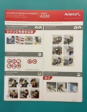 AVIANCA  BRAZIL SAFETY CARD— 320 picture